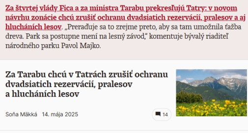 taRABOVANIE v plnom prúde...